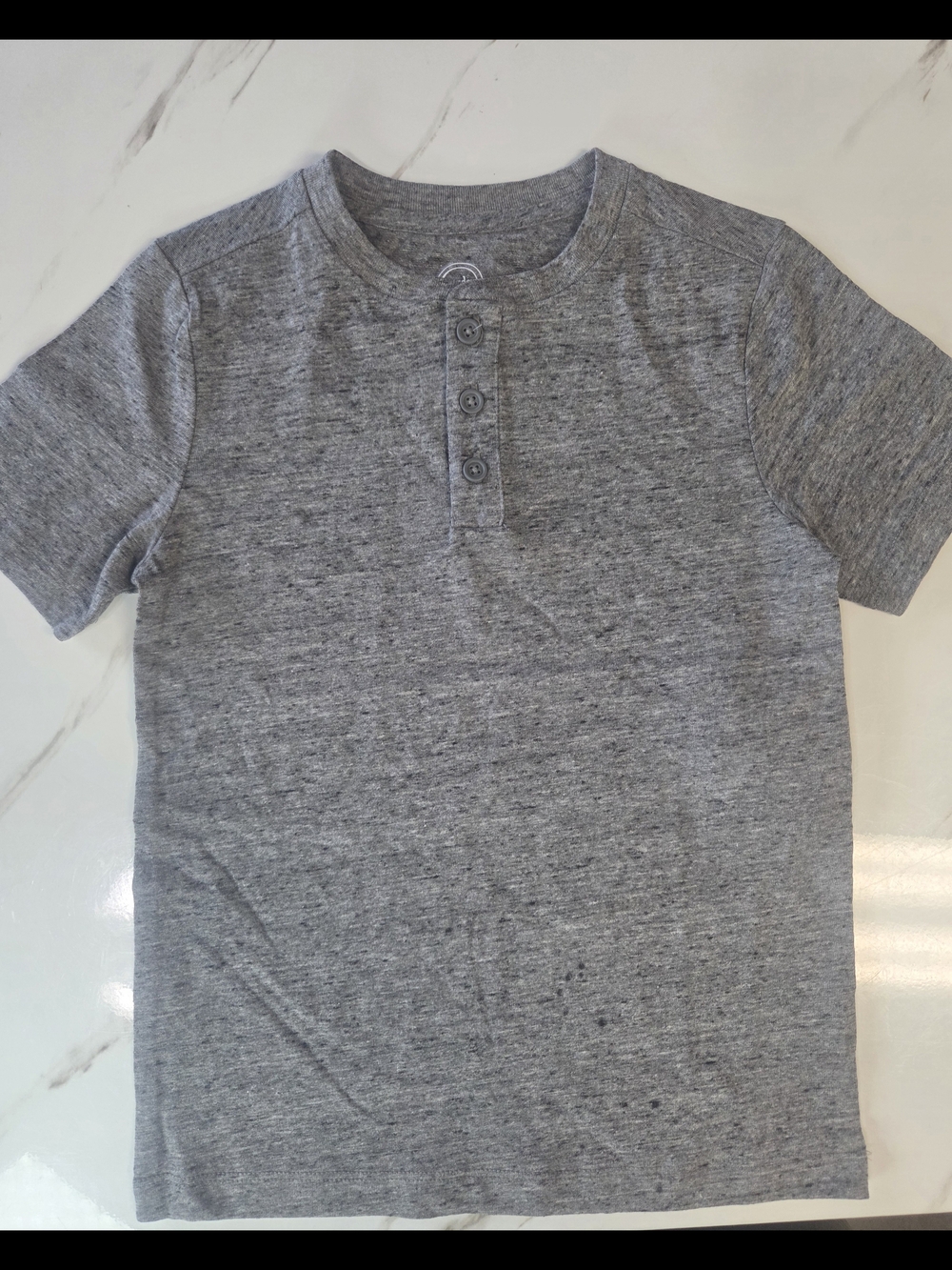 Wonder Nation Gray Henley T-Shirt Boys Size S (6-7) | New Without Tags